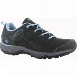 Hi-Tec Womens Equilbrio Bijou Low I Waterproof Shoe Black / Forget Me Not